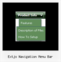 Extjs Navigation Menu Bar Java Menus Dropdown