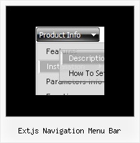 Extjs Navigation Menu Bar Down Menu Vertical