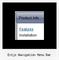 Extjs Navigation Menu Bar Menus Over Frames In Javascript