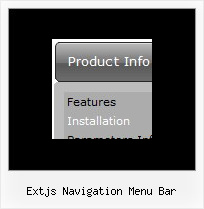 Extjs Navigation Menu Bar Javascript For Horizontal Drop Down Menus