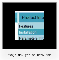 Extjs Navigation Menu Bar Menu And Templates And Javascript