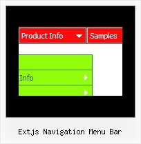 Extjs Navigation Menu Bar Horizontal Frame Scrolling By Javascript