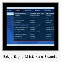 Extjs Right Click Menu Example Vertical Scroll Navigation Javascript