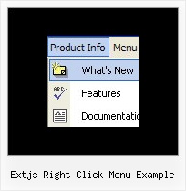 Extjs Right Click Menu Example Javascript Menubar Example