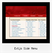 Extjs Side Menu Sliding Javascript