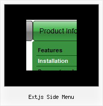 Extjs Side Menu Clear Drop Menu