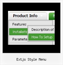Extjs Style Menu Javascript Folding