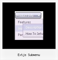 Extjs Submenu Javascript Collapsing Menus