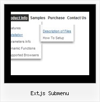 Extjs Submenu Javascript Hover Menus