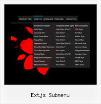 Extjs Submenu Transparent Javascript Drop Down Navigation