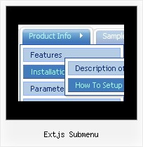 Extjs Submenu Simple Drop Down Menu