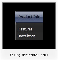 Fading Horizontal Menu Vertical Dropdown Menu