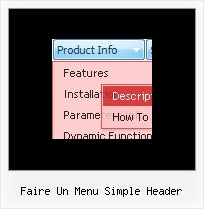 Faire Un Menu Simple Header Dhtml Menu Template Download