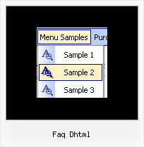 Faq Dhtml Menu Navigation Bar Design