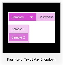 Faq Html Template Dropdown Javascript Rolldown Menu Example