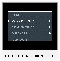 Fazer Um Menu Popup Em Dhtml Css Menu Vertical