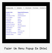 Fazer Um Menu Popup Em Dhtml Dhtml Dinamic