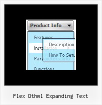 Flex Dthml Expanding Text Pop Up Menu Script