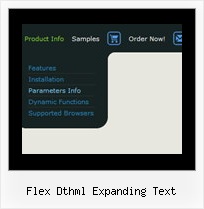 Flex Dthml Expanding Text Dynamic Menu Using