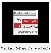 Flex Left Collapsible Menu Sample Menu En Cascade Dynamique En Javascript