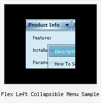 Flex Left Collapsible Menu Sample Html Code Drop Down