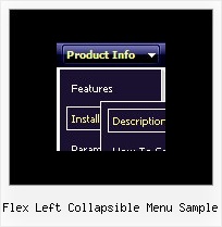 Flex Left Collapsible Menu Sample Slide Down Menus Fireworks