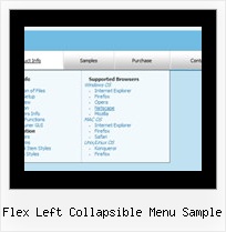Flex Left Collapsible Menu Sample Cool Sub Menu