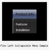 Flex Left Collapsible Menu Sample Ejemplos