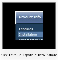 Flex Left Collapsible Menu Sample Creating Relative Menu