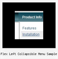 Flex Left Collapsible Menu Sample Floating Menu On Web Page