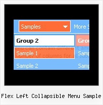 Flex Left Collapsible Menu Sample Floating Drop Down Menu