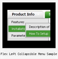 Flex Left Collapsible Menu Sample Animated Menu Javascript