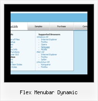 Flex Menubar Dynamic Rollover Dropdown Java