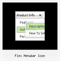 Flex Menubar Icon Dropdown State