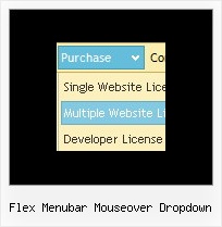 Flex Menubar Mouseover Dropdown Collapsing Javascript