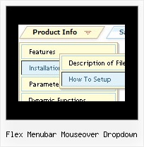 Flex Menubar Mouseover Dropdown Menus Em Javascripts