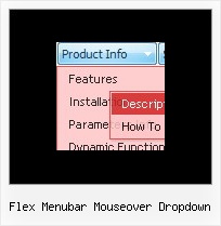 Flex Menubar Mouseover Dropdown Rollover Menu Download