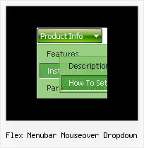 Flex Menubar Mouseover Dropdown Vertical Submenu Sample