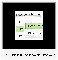 Flex Menubar Mouseover Dropdown Tabs Menu