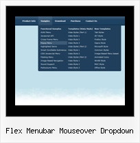 Flex Menubar Mouseover Dropdown Css Navigation