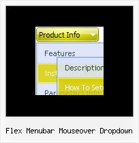Flex Menubar Mouseover Dropdown Vertical Menu Samples
