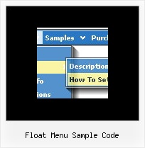 Float Menu Sample Code Creating Popup Menu Javascript Sample Code