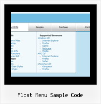 Float Menu Sample Code Vertical Drop Down Css