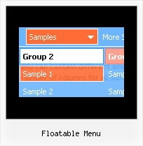 Floatable Menu Javascript Horizontal Buttons