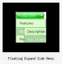 Floating Expand Side Menu Javascript Vertical Menu Example