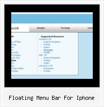 Floating Menu Bar For Iphone Rolldown Javascript Menu