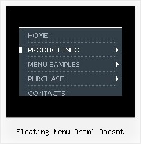 Floating Menu Dhtml Doesnt Popup Menus Html