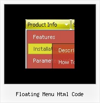 Floating Menu Html Code Over Mouse Drop Down Menu