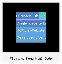 Floating Menu Html Code Menu Samples Dhtml