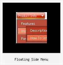 Floating Side Menu Javascript Text Transition